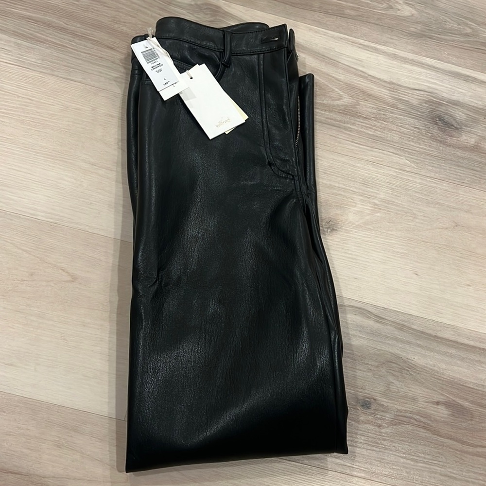 Aritzia Melina Cropped Leather Pant
